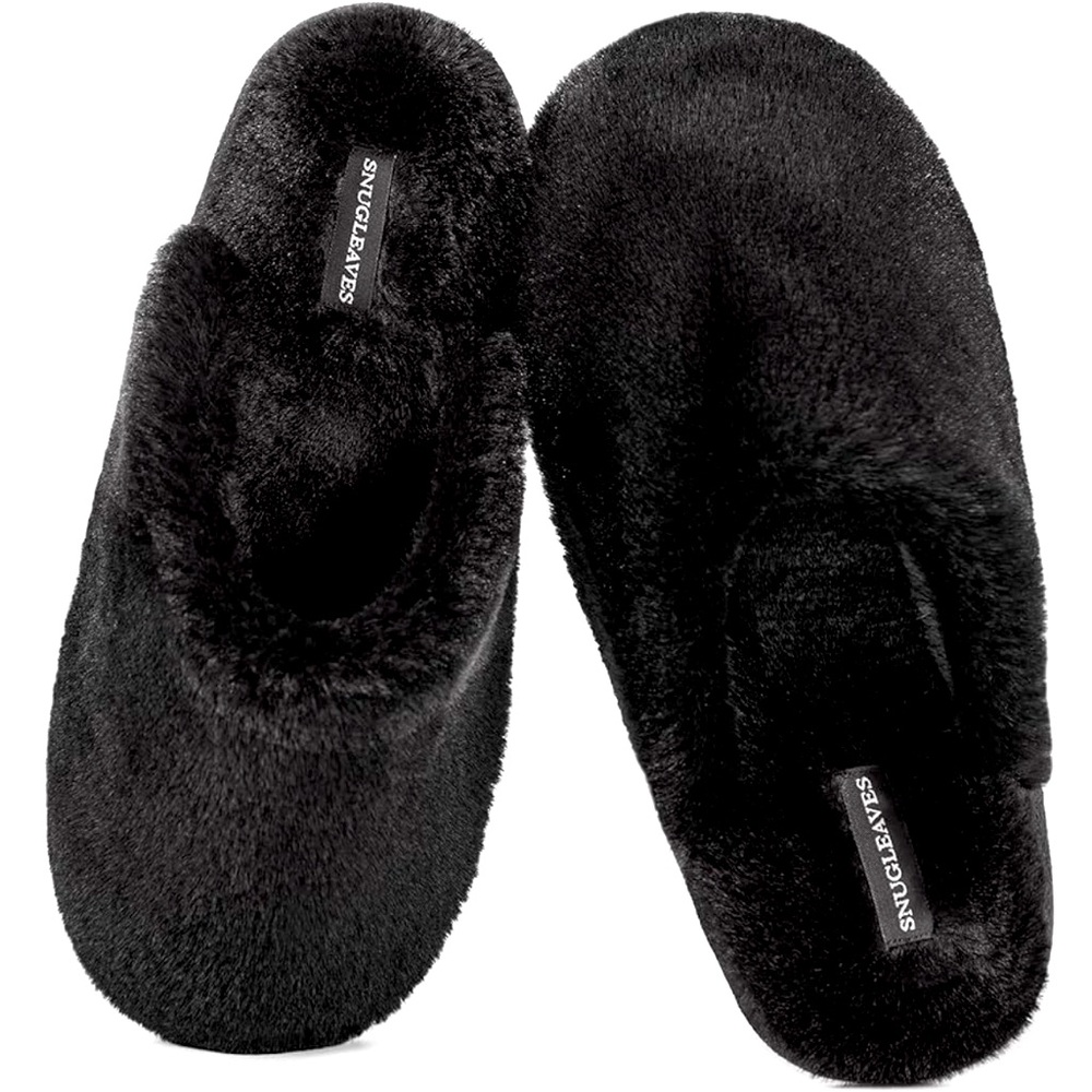 Black Furry Slippers